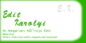 edit karolyi business card